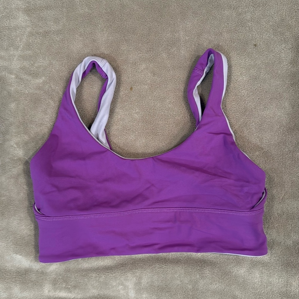 Luluwmon revwrsible align bra bright pink size 8!